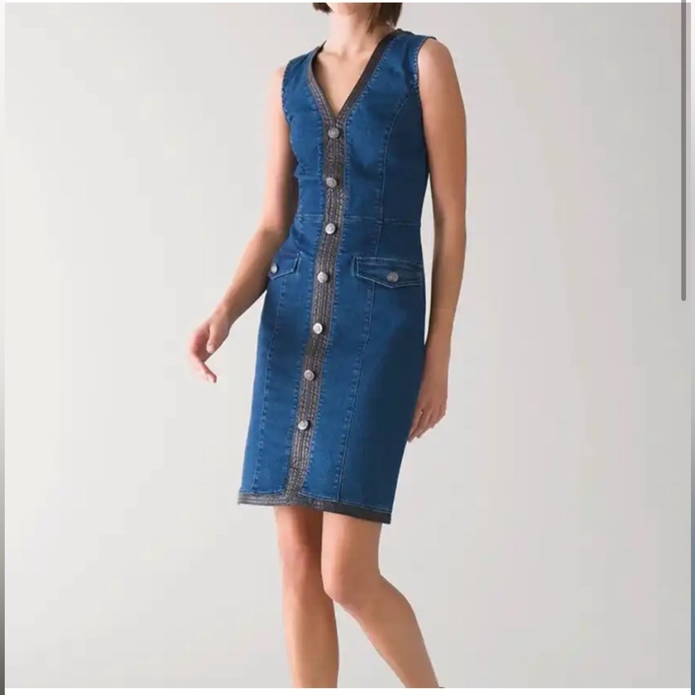 NWOT White House Black Market Sleeveless denim  Dress